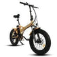 Ecotric ebikes Ecotric 48V Gold Portable and Folding Fat Ebike with LCD Display