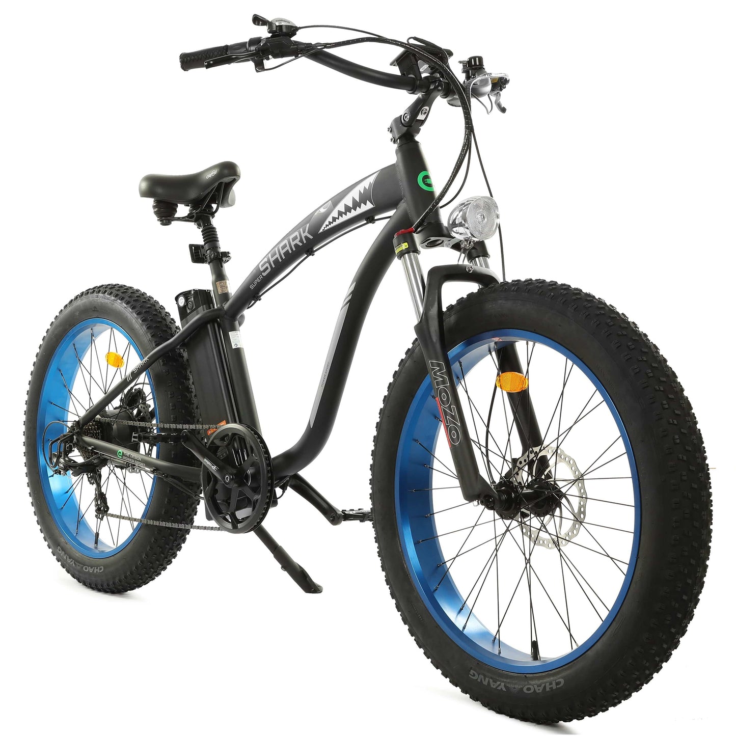 Ecotric ebikes Blue rims UL Certified-Ecotric Hammer Electric Fat Tire Beach Snow Bike