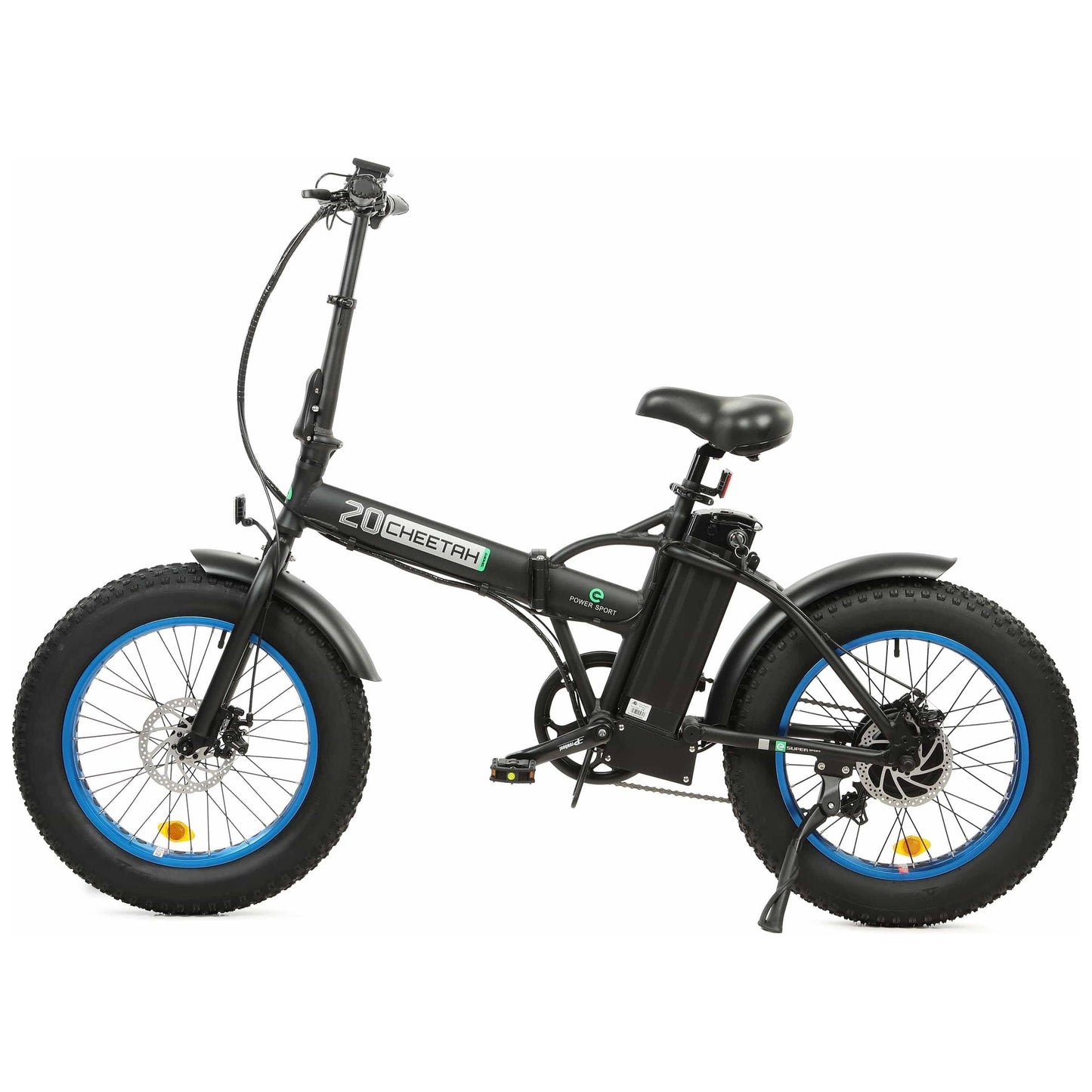 Ecotric ebikes Ecotric 48V Fat Tire Portable and Folding Electric Ebike with LCD display-Black and Blue