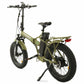 Ecotric ebikes Ecotric Matt Green 48V Fat Tire Portable and Folding Electric Bike with color LCD display
