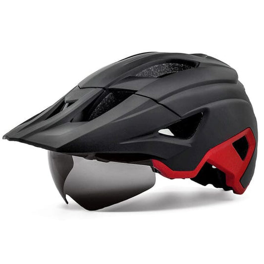 Senada Ebike Hemet with Magnetic Goggles Helmet Senada Black Red Style 1 