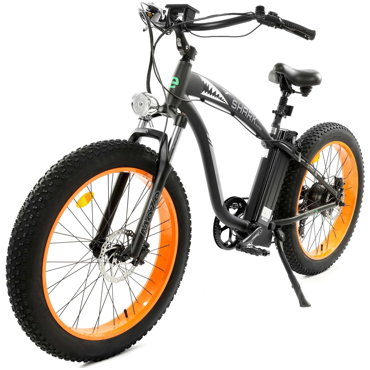 Ecotric ebikes Orange rims UL Certified-Ecotric Hammer Electric Fat Tire Beach Snow Bike